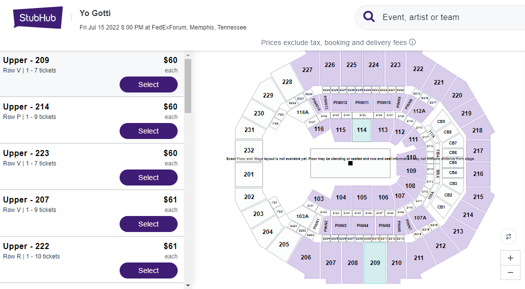 StubHub went from showing you what seats are available on a map to showing  you your seats once you put them in your cart, to now waiting to tell you  where you