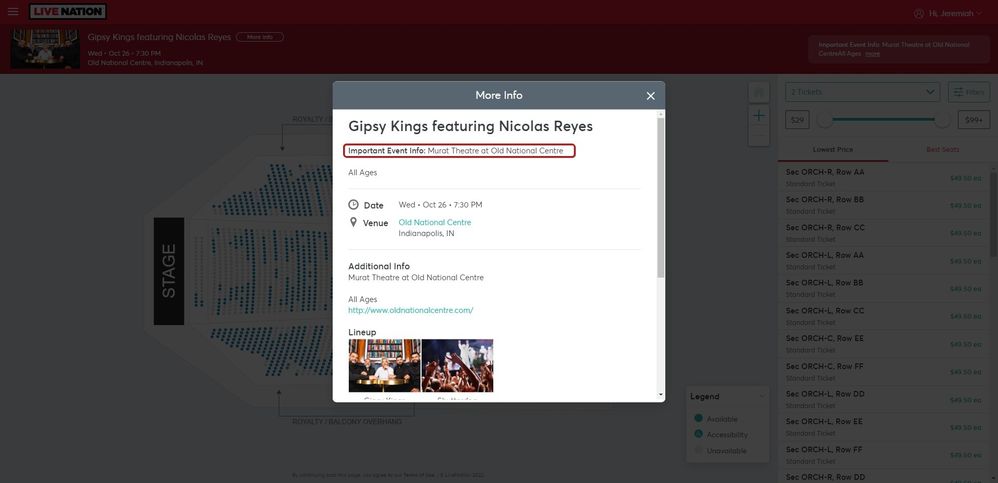 Screenshot of Gipsy Kings featuring Nicolas Reyes Tickets Oct 26, 2022 Indianapolis, IN _ Live Nation.jpg