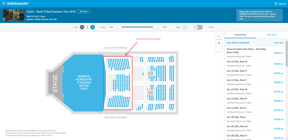 Screenshot of Tickets _ Clutch - Book Of Bad Decisions Tour 2018 - Kansas City, MO at Ticketmaster.png