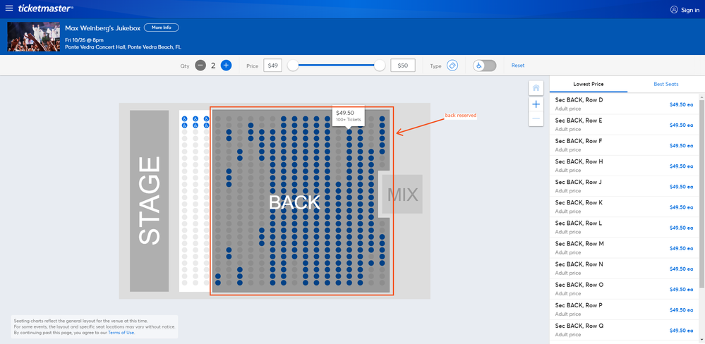 Screenshot of Tickets _ Max Weinberg's Jukebox - Ponte Vedra Beach, FL at Ticketmaster.png