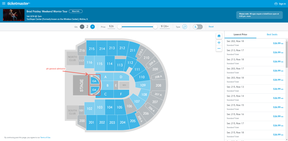 Screenshot of Tickets _ Brad Paisley_ Weekend Warrior Tour - Moline, IL at Ticketmaster.png