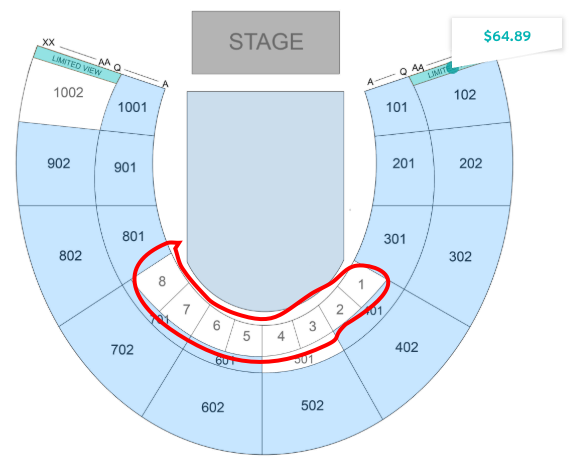 Incorrect seat map