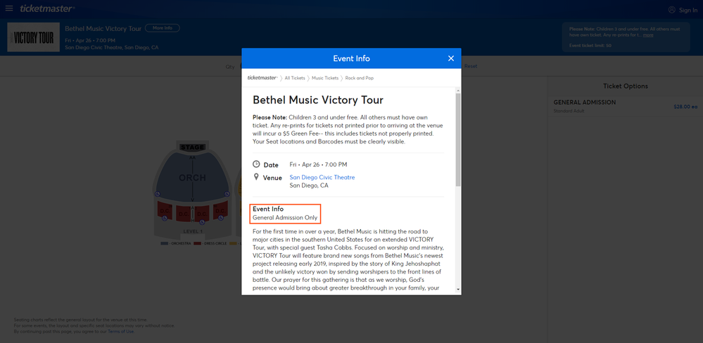 Screenshot of Tickets _ Bethel Music Victory Tour - San Diego, CA at Ticketmaster.png