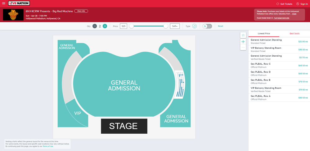 Screenshot of Tickets _ 89.9 KCRW Presents - Big Red Machine - Hollywood, CA at Live Nation.png