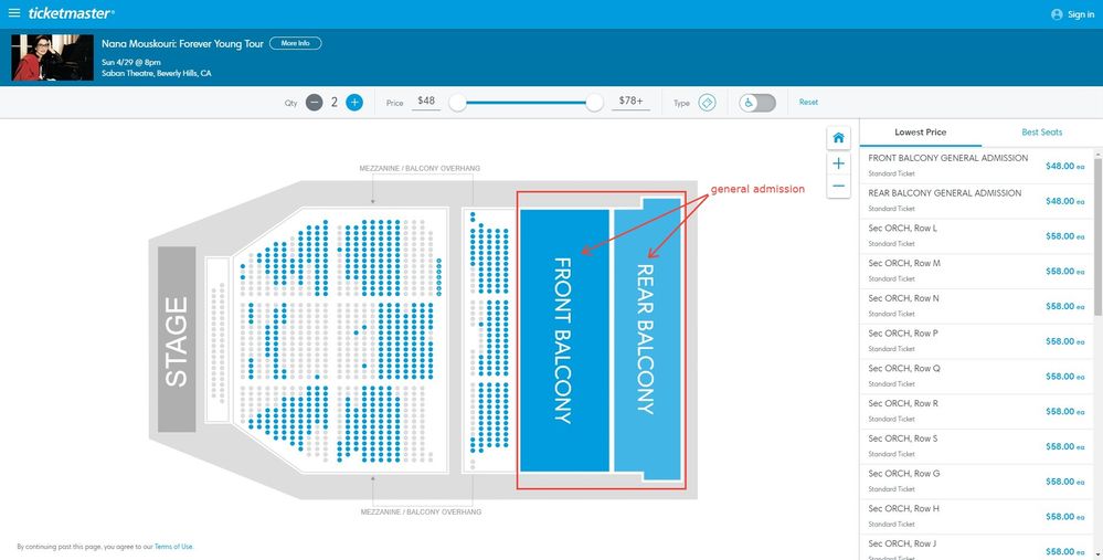 Screenshot of Tickets _ Nana Mouskouri_ Forever Young Tour - Beverly Hills, CA at Ticketmaster (1).jpg