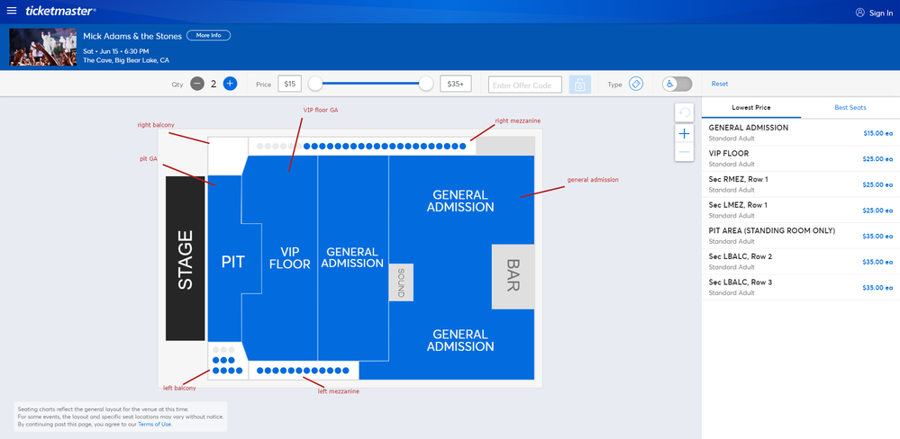 Screenshot of Tickets _ Mick Adams & the Stones - Big Bear Lake, CA at Ticketmaster.png