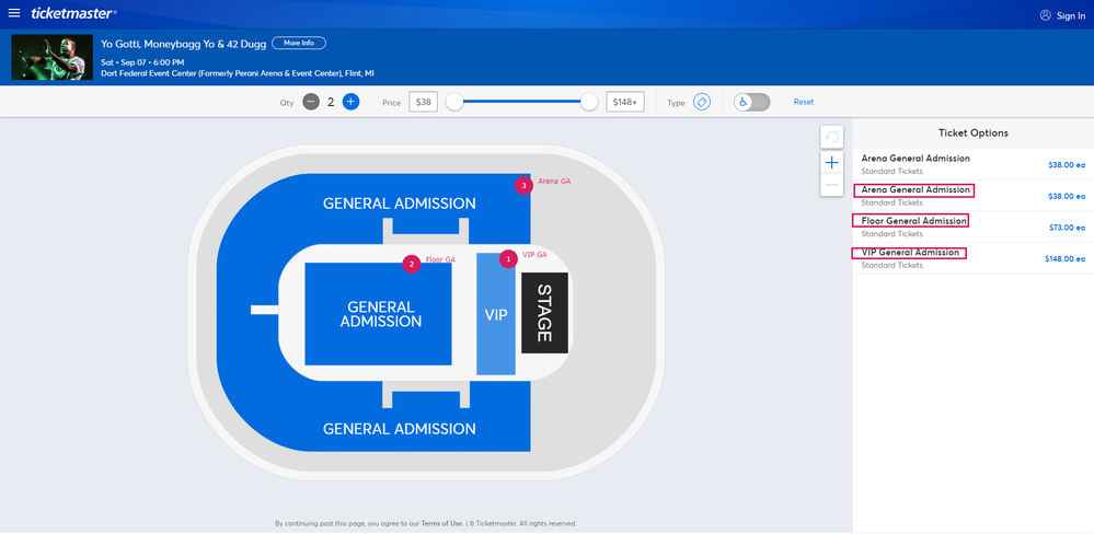 Screenshot of Tickets _ Yo Gotti, Moneybagg Yo & 42 Dugg - Flint, MI at Ticketmaster.png