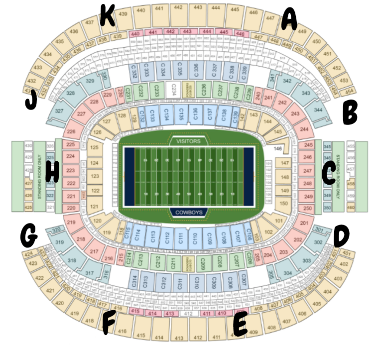 Solved: Entrance to use at AT&T Stadium for Cowboys game - StubHub ...