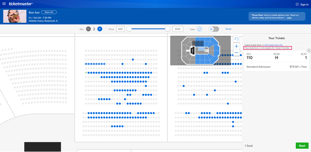 Tickets are now notated that Ticket Transfer is not available