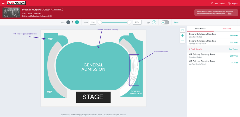 Correct Live Nation map