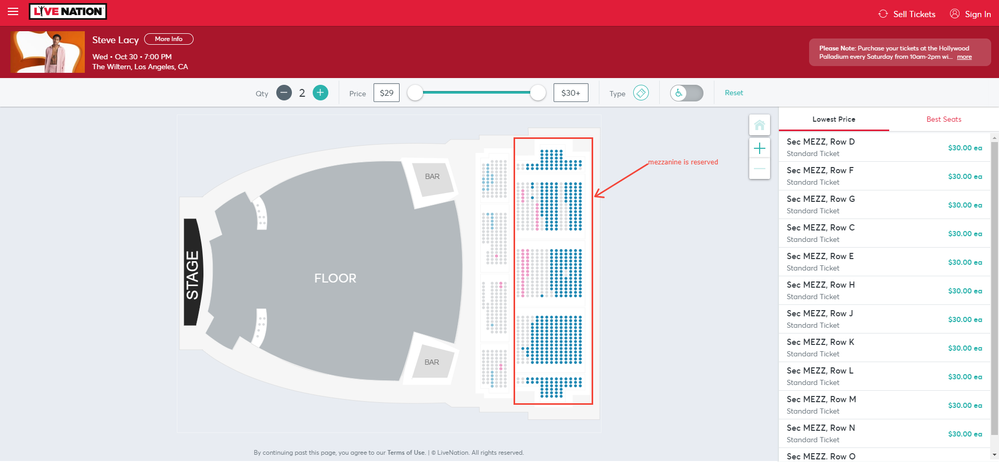 Correct Live Nation map