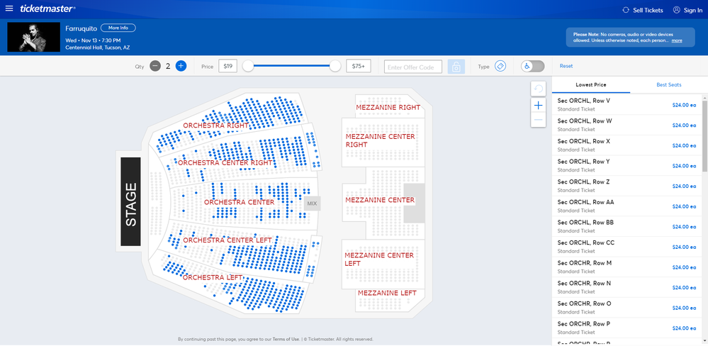 Correct Ticketmaster map