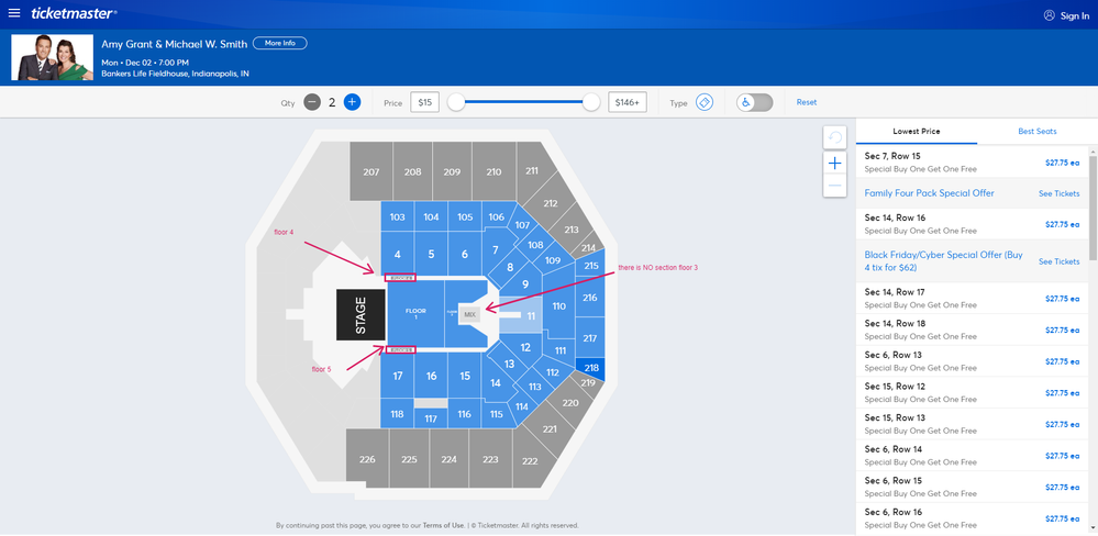 Correct Ticketmaster map