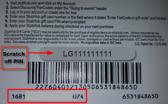 Solved Gift Card Not Working Stubhub Community