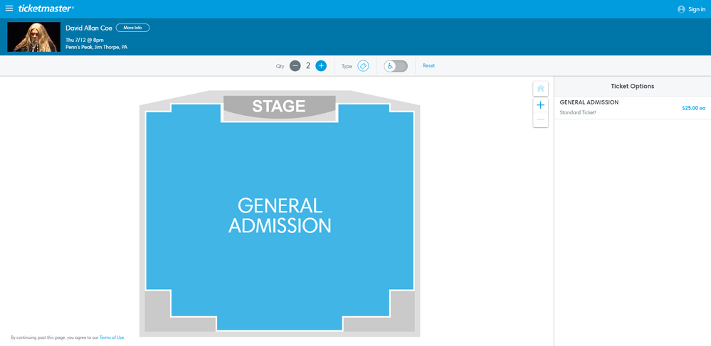 Screenshot of Tickets _ David Allan Coe - Jim Thorpe, PA at Ticketmaster.png